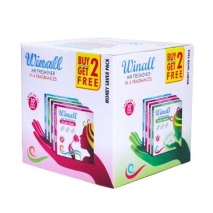 WINALL Bathroom Air Freshener Blocks - 200g (50gx4) | Assorted Pack | Buy 2 Get 2