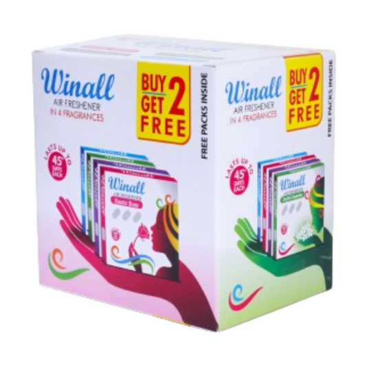 WINALL Bathroom Air Freshener Blocks - 300g (75gx4) | Assorted Pack